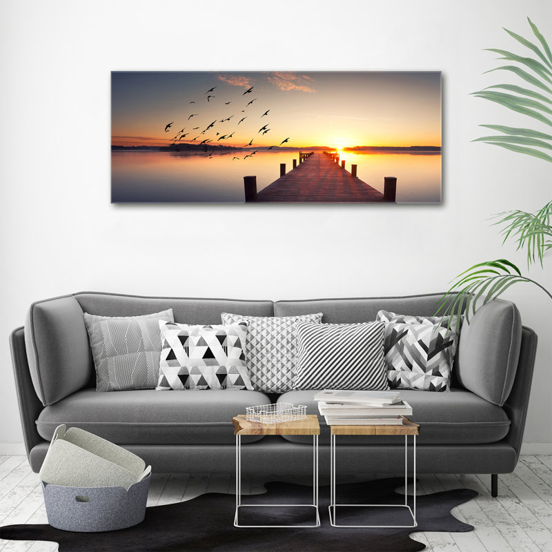 Sunset 1 Piece Wrapped Canvas Wall Art