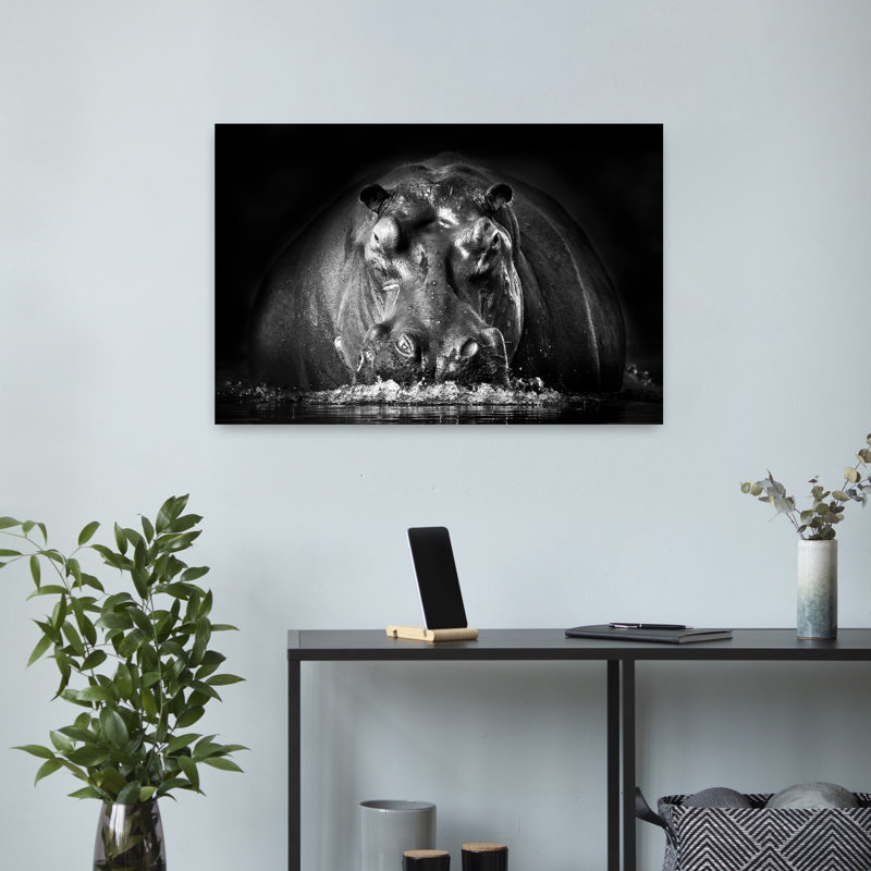Art contemporain animal contemporain dramatique, H 16 po x l 24 po