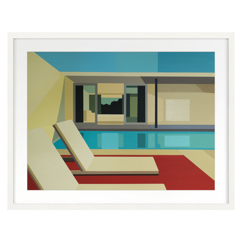 Poolside Living Print by Burgess, Andy, White, 36" H x 46" W