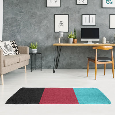 Tapis noir/rouge rayé/sedona zone bleu foncé Arizona