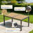  Abshire 7-Piece Outdoor Dining Set, 6-Person Outdoor Table and Chairs with Rectangular HDPS Top & Weather-Resistant Metal Frame, All-Weather Patio Dining Set for Backyard, Deck, Garden-516156725