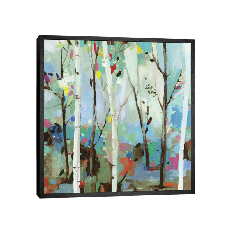 Birchwood Forest 1 Piece Painting on Canvas, 66.04 cm H x 66.04 cm W, Black Framed Canvas