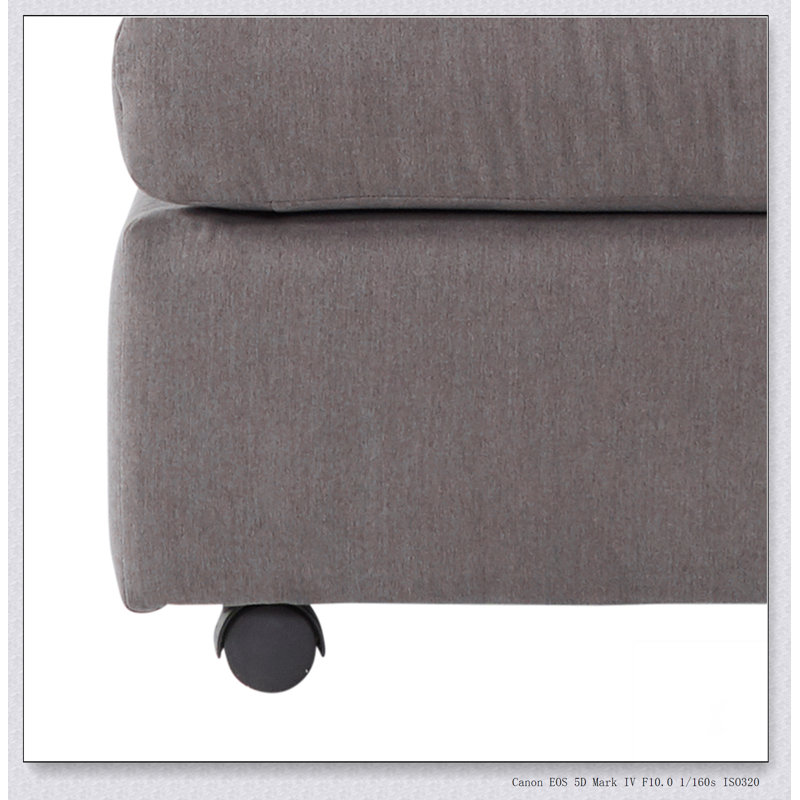 Repose-pieds de salon en tissu, Gris carbone