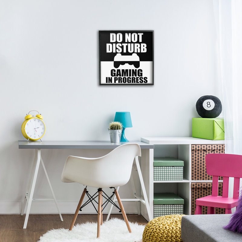 Ne pas déranger, giclée encadrée par Gamer, design par Kim Allen, Giclée encadrée noir minuit, H 12 po x l 12 po