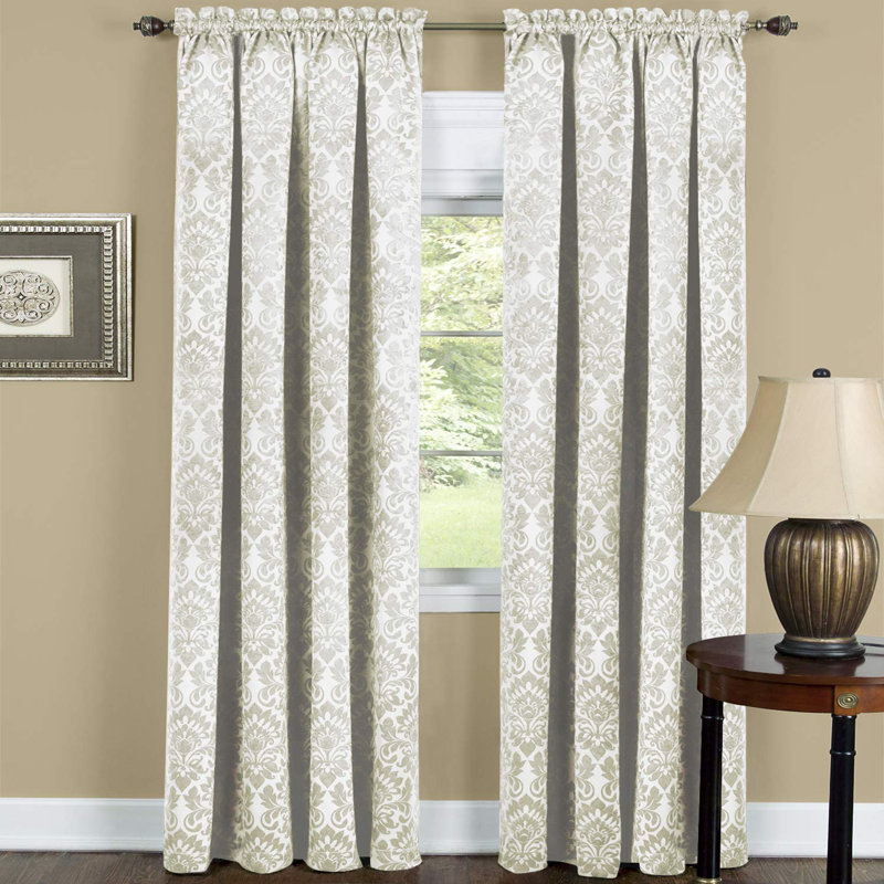 Mcnatt Room Darkening Curtain Pair, 52" W x 84" L, Ivory