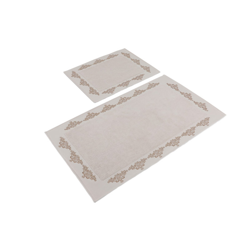 Ensemble de tapis pour salle de bain 2 pièces McCoy, Crème