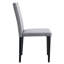 Chaises de salle à manger grises (paire). Moderne et confortable. Tissu respirant. Pieds en métal robustes. Dessous coulissant. Facile à nettoyer et à assembler. Hauteur de 18,5 po. Taille totale de deux chaises de 35,4 po. Minimaliste chic. Confortable-1759997159