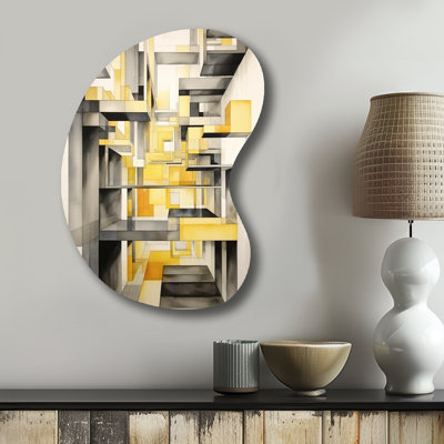 Clela - Irregular Shape Abstract Shapes Metal Wall Decor, Asymmetrical Metal Wall Sculpture Print