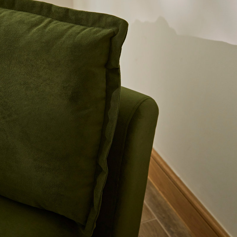 2 Seater Sofa Bed - Boucle, Green, Single
