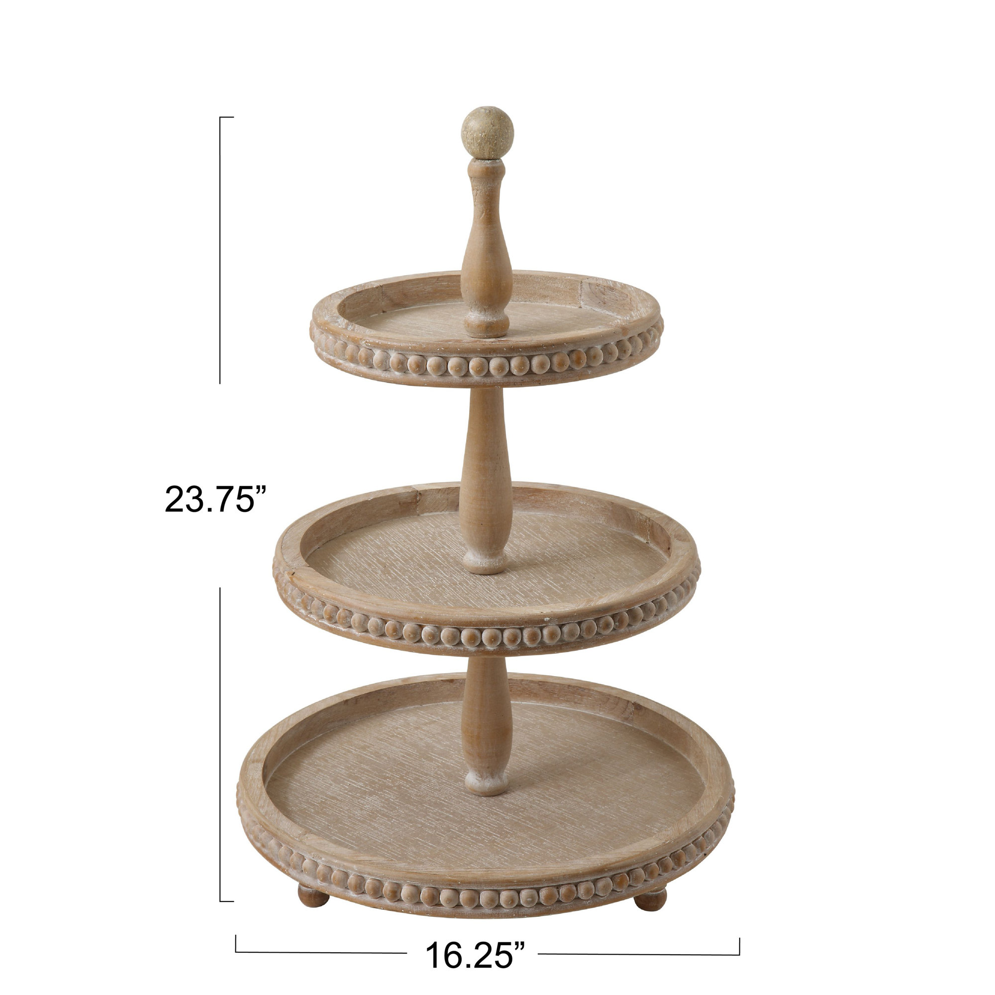 Alberts Wood Tray - Set of 3, Brown