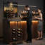 12 Bottle Console Wine Bottle Rack Black