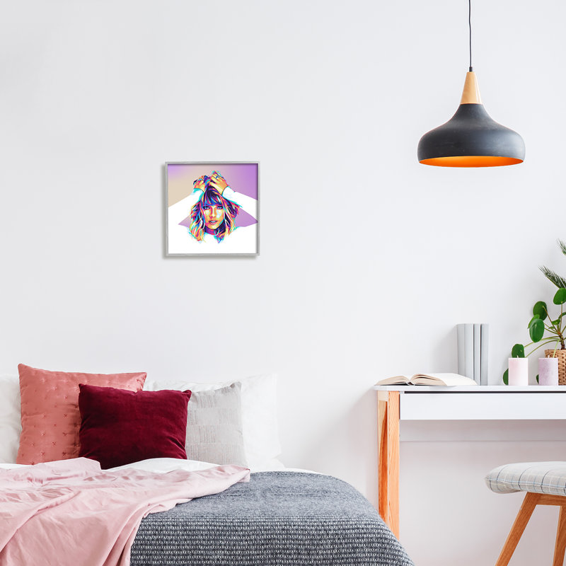 «Modern Taylor Portrait» encadré sur bois par Birch & Ink Print, Estampe numérique Farmhouse, H 12 po x l 12 po x P 1,5 po