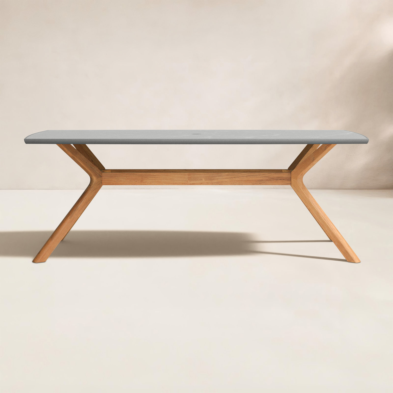 Amira 87'' Ceramic Outdoor Dining Table, 29.5" H x 87" W x 40" D