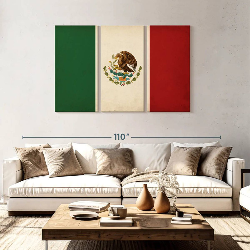 Drapeau mexicain Borges, H 48 po x l 74 po