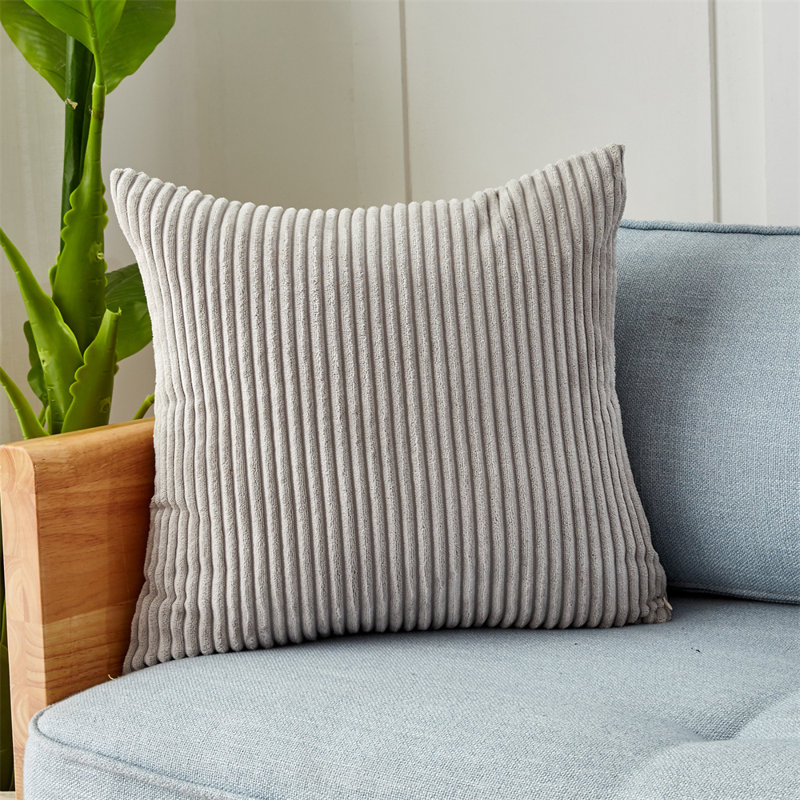  Set of 2 Throw Pillow With Inserts– 20"x20" Decorative Throw Pillow Full Set , Gray, 20" x 20"