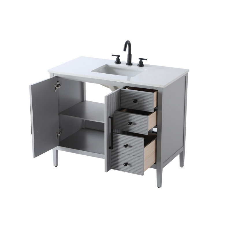 42 inch Single Bathroom Vanity, Grey