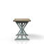 X Base Casual Counter Height Dining Table In Blue Color Blue, Solid Wood +