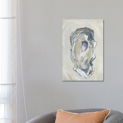 Giclée beige sur toile tendue avec huître I