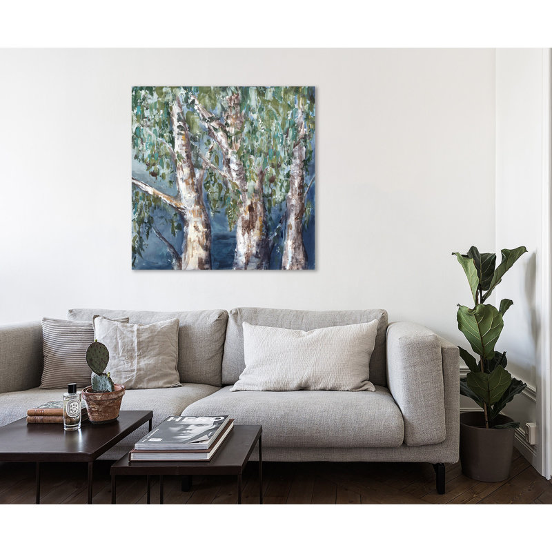 " Eucalyptus Tree Trunks III ", 36" H x 36" W x 1.5" D
