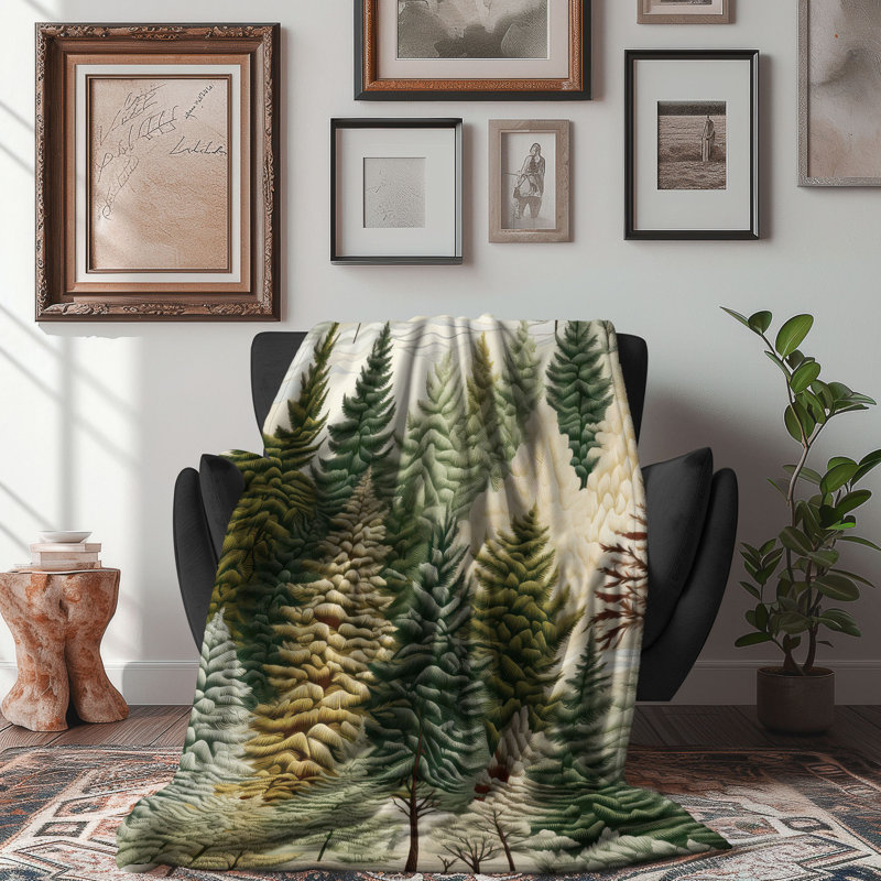 Couverture en pin Sherpa Blan, Grand lit