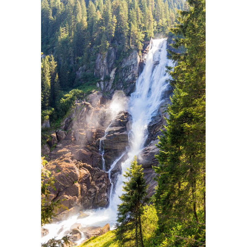 Krimml Waterfall by DaLiu - Wrapped Canvas Print, 76cm H x 51cm W x 3.8cm D