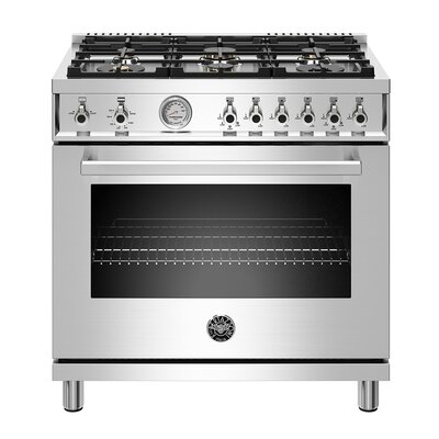 Professional Series 36"" 5.9 cu ft. Freestanding Gas Range -  Bertazzoni, PROF366GASXT