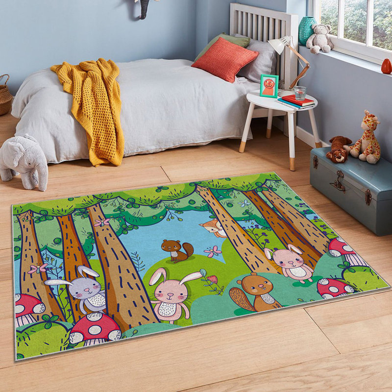 Tapis luxueux (2,6 x 4,6 pieds), 100% polyester, 740 g / m² | Tissu de velours doux, envers en feutre antidérapant, éponge stratifiée pour le confort | Antibactérien, lavable à la machine à 30 ° C | Élégante décoration intérieure