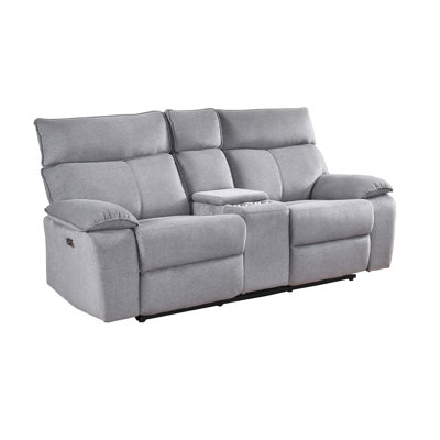 Causeuse inclinable électrique avec console, gris