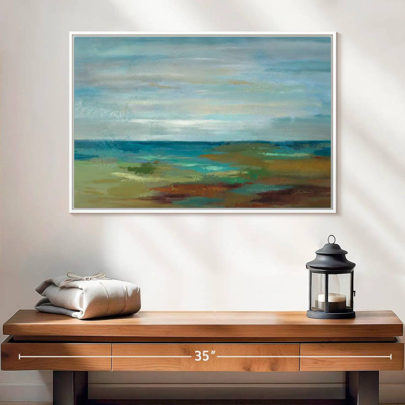 Wispy Clouds, Cadre flottant blanc, 25 po x 17 po
