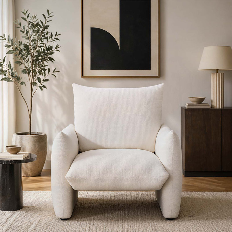 Chaise d'appoint moderne, Beige