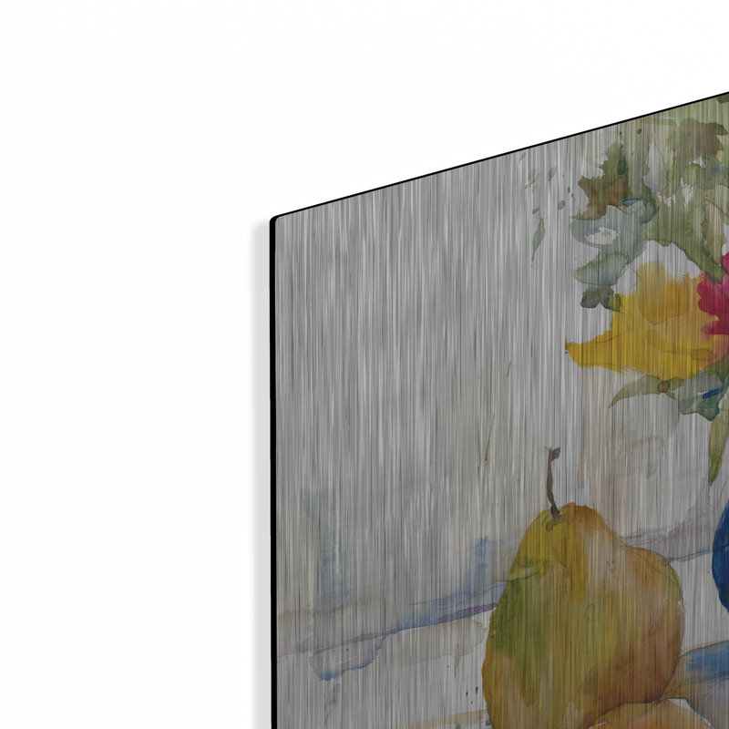 Art mural en métal bleu 36 "x 24" par Annelein Beukenkamp, H 24 po x l 36 po