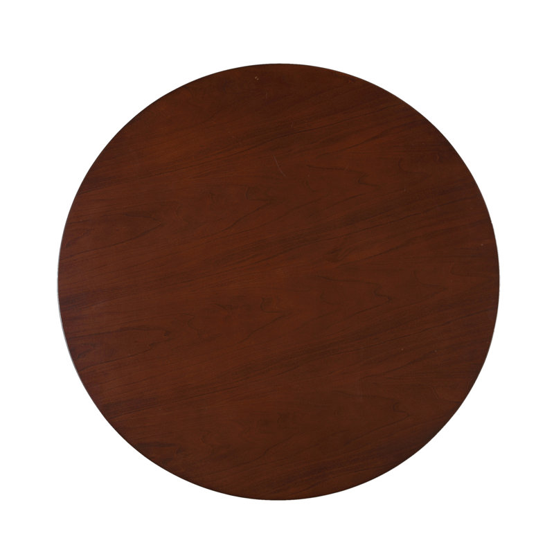 Walnut Round Mid-Century Modern Wood End Table