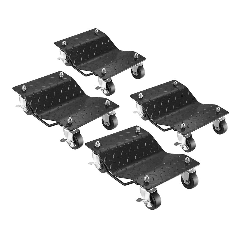 Chariot à roulettes pour voiture Pentagon Tools - ensemble de 4 patins à roulettes antidérapants robustes pour voiture - Chariots à roues rotatives à 360 degrés pour voitures, camions, remorques, motos ou bateaux