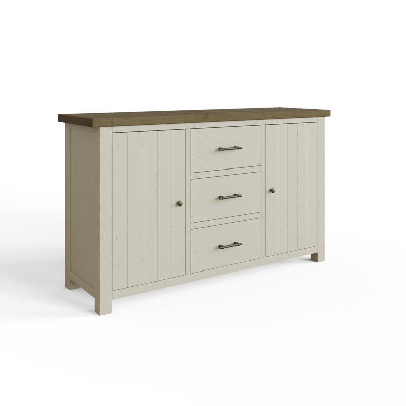 Brents 2 Door 3 Drawer Sideboard Buffet. 153cm Wide. Solid Reclaimed Pine Wood.
