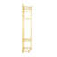 Ajane Gold Metal Hall Tree 44.5cm Wide with Bench and Shoe Storage Clothes Rack Garment Rail