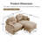 Sectional L-shaped Couch With Ottoman, Chenille Fabric-118759011
