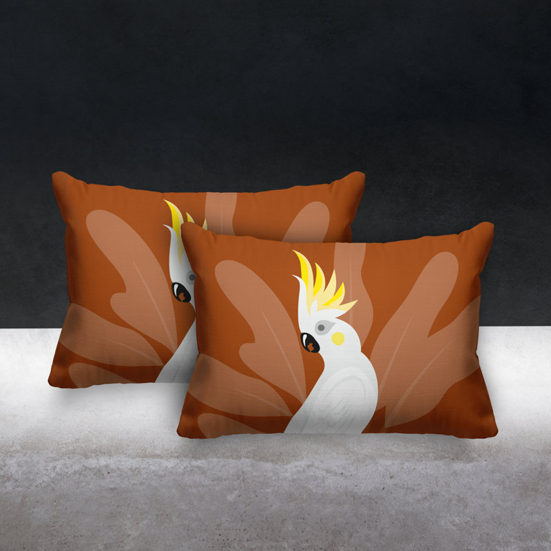 Coussin Bird, Orange brûlé