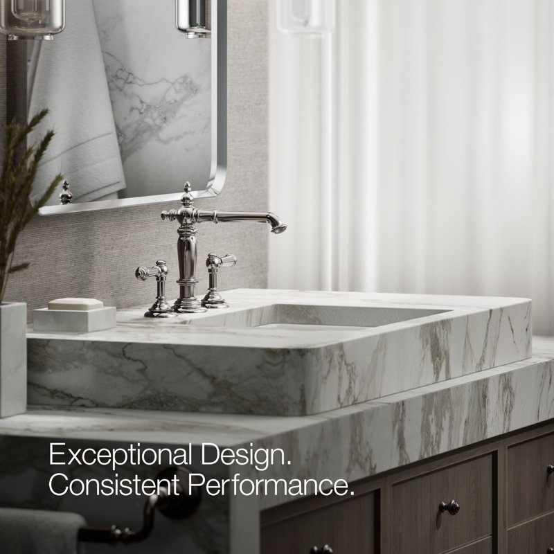 Artifacts® Widespread Bathroom Faucet with Drain Assembly, Vibrant Titanium