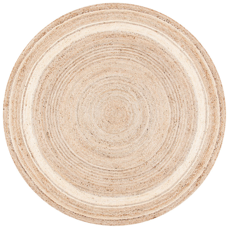 Gassett Natural Fiber Hand Woven Jute Rug, Round 6'