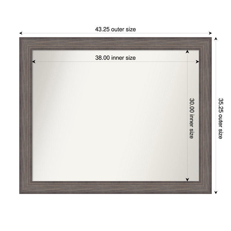 Miroir Hannaley, Rectangle, 35,25 po x 43,25 po