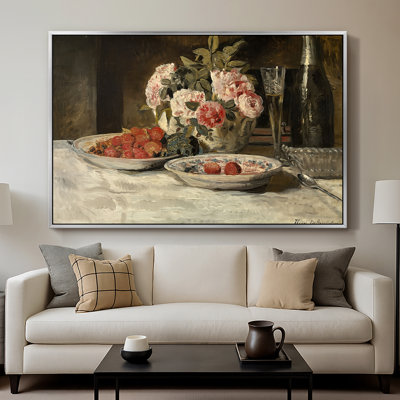 Strawberries and Champagne, c. 1881-1885-Henri de Braekeleer-Framed Gallery Wrapped Canvas