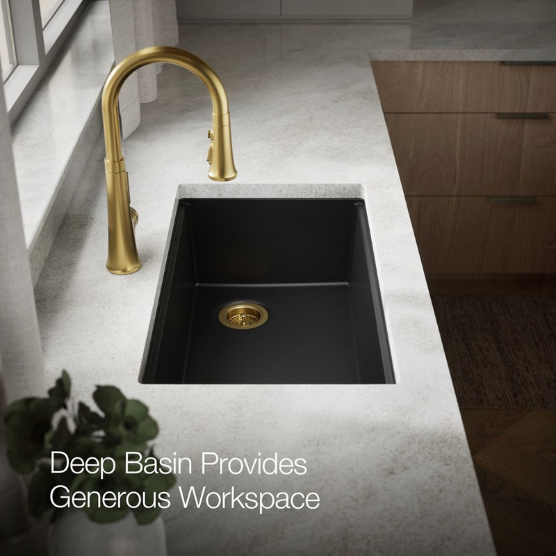 Billings 32-1/2 In. Undermount Single-Bowl Kitchen Sink, Matte Black