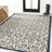 Deilani Vintage Filigree Textured Weave Navy/Beige Indoor/Outdoor Rug-653223986