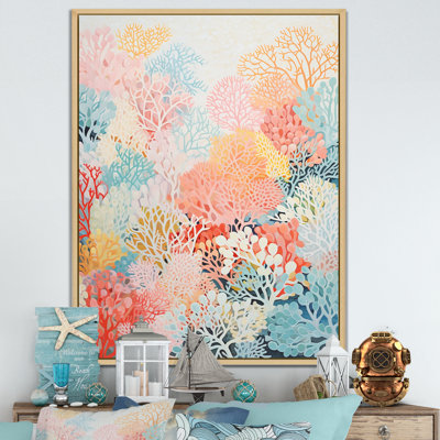 Coral Reef Barrier Expression - Coastal Coral Under Water Wall Decor