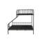 Lit superposé en métal pour lit simple TG / TG, ensemble de lattes, façade avant droite, garde-corps, capacité de 330 lb par lit de tache de bronze, modèles TG / TG, fabrication, poids par