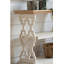 Console 35,5 "x 14" x 32 ", blanc et bois naturel vieilli, console de style champêtre