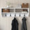 Support de couloir moderne avec de nombreuses tablettes, blanc, 47,2 po x 14,6 po x 8,7 po | Panneau de particules 100% enduit de mélamine pour plus de durabilité | Solution de rangement supplémentaire pour le vestibule, design élégant et fonctionnel pour l'organisation à la maison