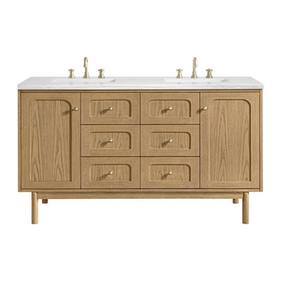Laurent 59.88'' Double Bathroom Vanity with Top