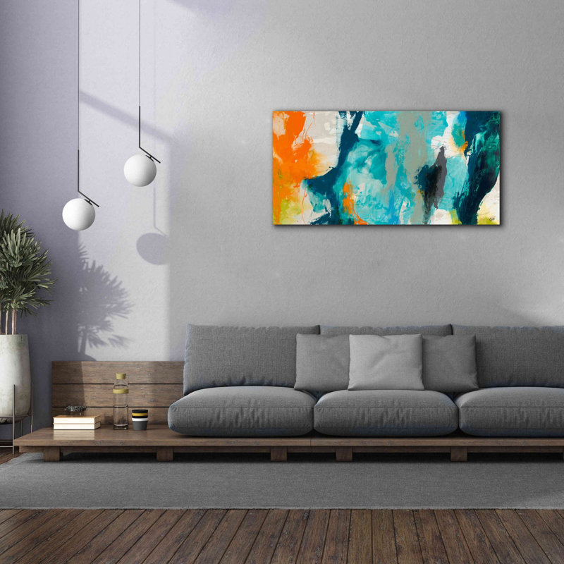 «Tidal Abstract II» par Sisa Jasper, art mural sur toile, H 30 po x l 60 po x P 1,5 po