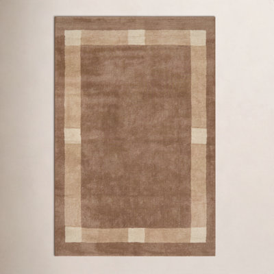 Bordered Hand-Tufted Rug